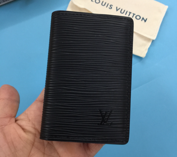 LOUIS VUITTON POCKET ORGANIZER EPI LEATHER BLACK 11CM M60642 - Image 3