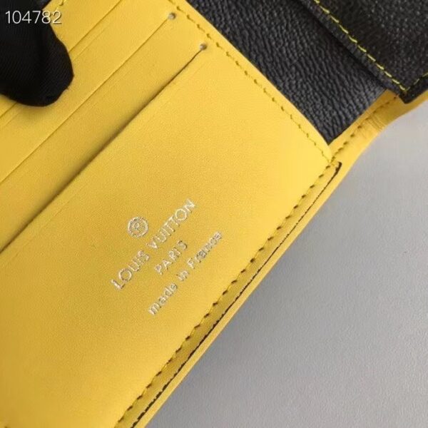 LOUIS VUITTON MULTIPLE WALLET DAMIER GRAPHITE BLACK AND YELLOW 11CM N63260 - Image 3