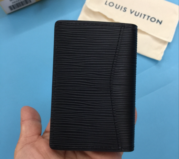 LOUIS VUITTON POCKET ORGANIZER EPI LEATHER BLACK 11CM M60642 - Image 4