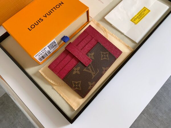 LOUIS VUITTON MULTI CARD HOLDER WALLETS RED 11CM M66532 - Image 4