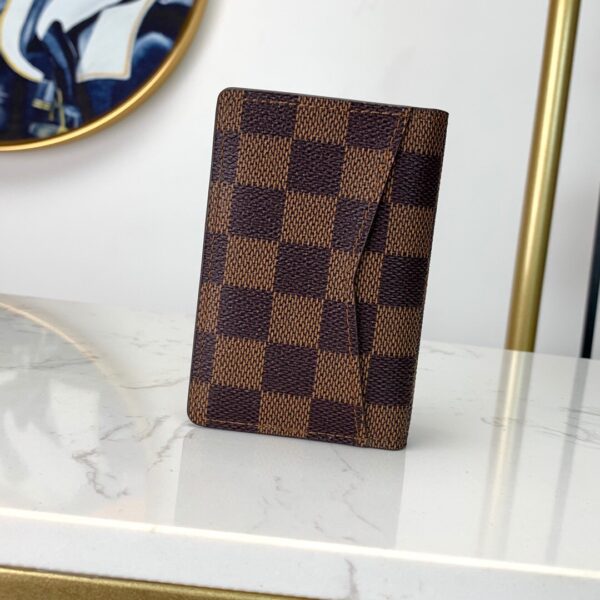 LOUIS VUITTON POCKET ORGANIZER DAMIER BROWN CANVAS 11CM N63143 - Image 9