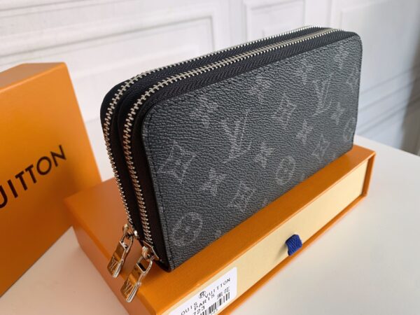 LOUIS VUITTON LONG DOUBLE ZIPPER WALLET MONOGRAM BLACK 19CM - Image 4