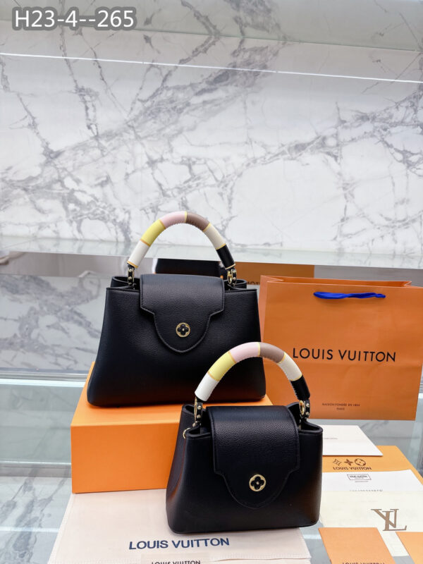 LOUIS VUITTON MINI CAPUCINES BLACK 20CM M21920 - Image 4