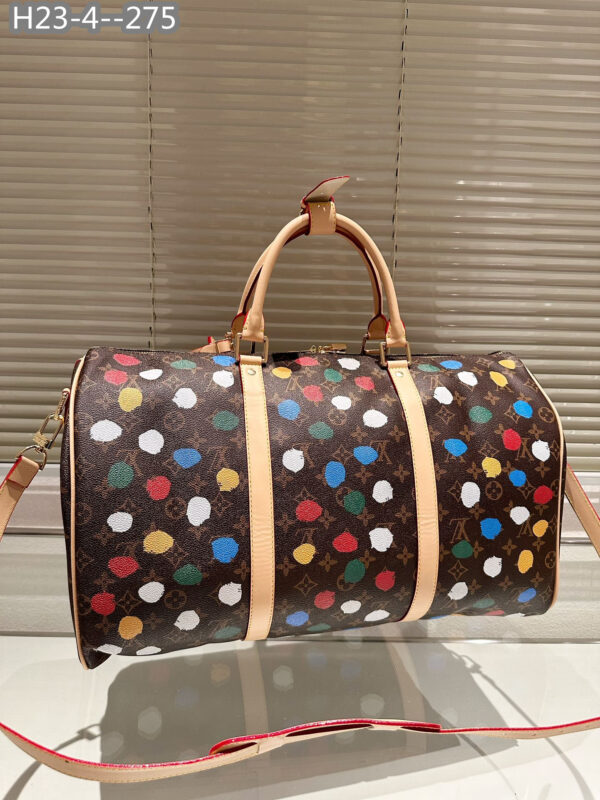 LOUIS VUITTON X YK BANDOULIÈRE KEEPALL 50 BROWN M46377 - Image 4