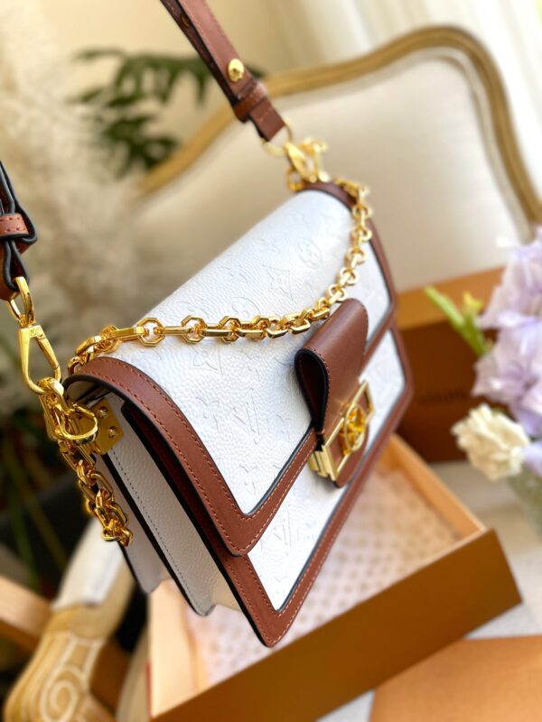 LOUIS VUITTON DAUPHINE 25CM WHITE AND BROWN M45959 - Image 4