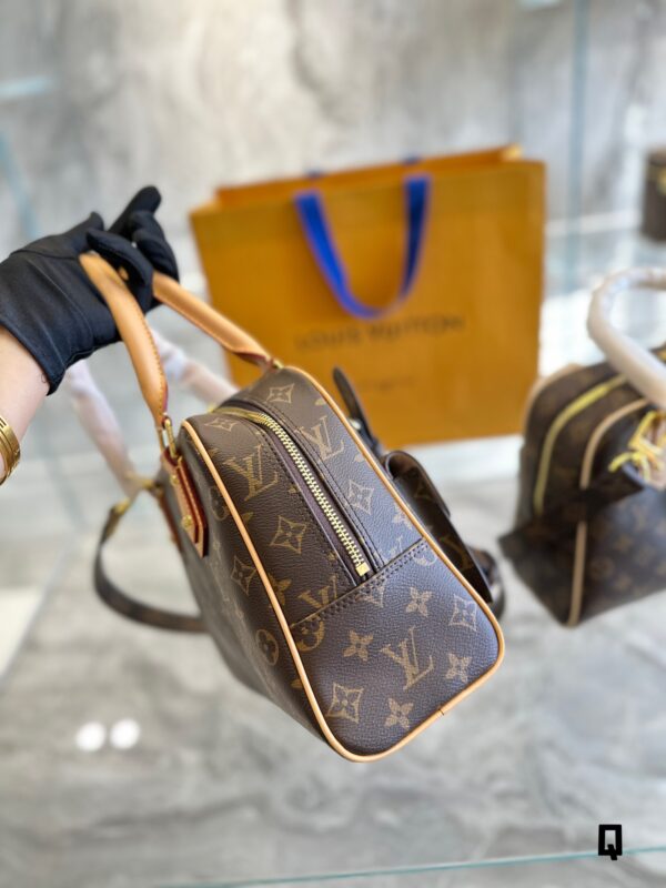LOUIS VUITTON MANHATTAN PM TOP HANDLE BAG BROWN 29CM M40026 - Image 4