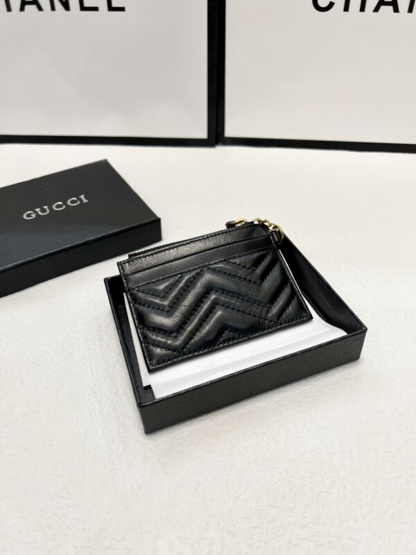 GUCCI GG MARMONT 2.0 QUILTED CARD HOLDER BLACK 10CM 221451F037015 - Image 5