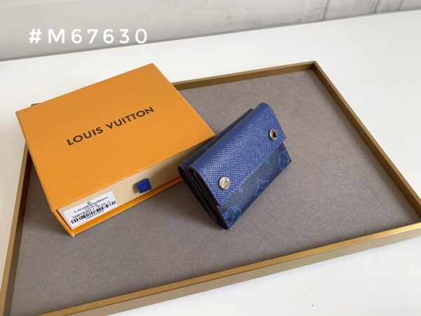 LOUIS VUITTON DISCOVERY COMPACT WALLET NAVY BLUE 9CM M67630 - Image 5