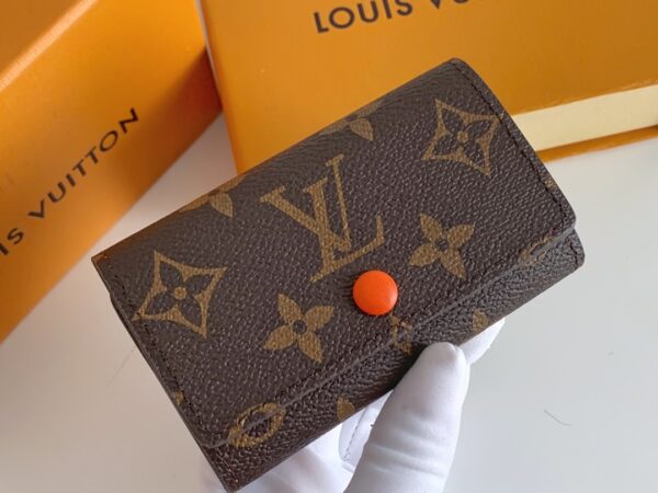 LOUIS VUITTON 6 KEY HOLDER BROWN AND ORANGE 10CM M62630 - Image 5