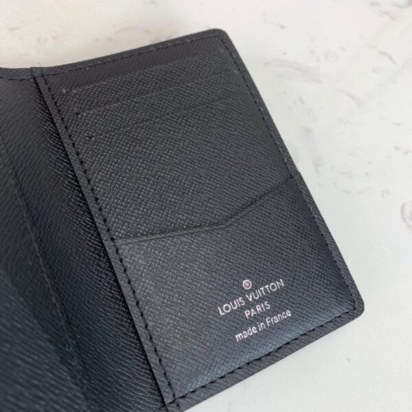LOUIS VUITTON POCKET ORGANIZER MONOGRAM ECLIPSE CANVAS BLACK 11CM M61696 - Image 5