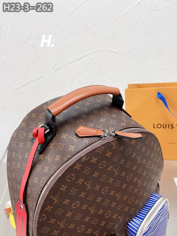 LOUIS VUITTON BACKPACK MULTIPOCKET BROWN GREEN AND BLUE 38CM - Image 5