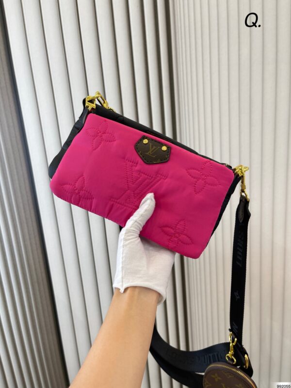 LOUIS VUITTON MAXI MULTI POCHETTE ACCESSOIRES BLACK PINK 25CM - Image 6