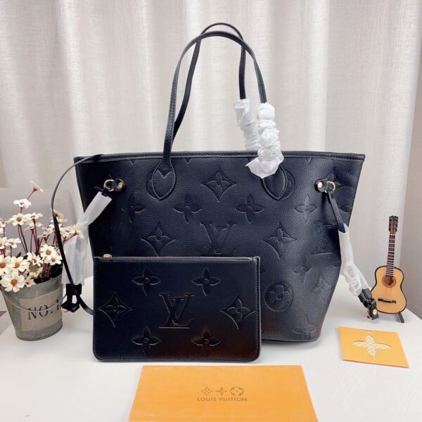 LOUIS VUITTON NEVERFULL FULL BLACK MM 32CM M45685 - Image 5