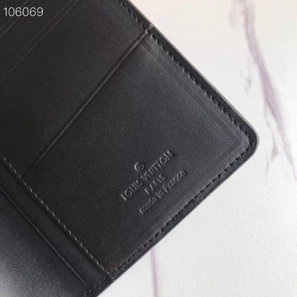 LOUIS VUITTON IMPRINTED LOGO LONG WALLET BLACK 19CM - Image 5