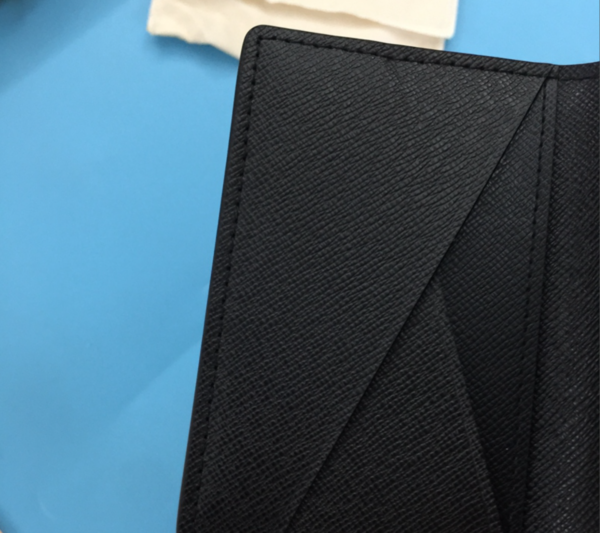 LOUIS VUITTON POCKET ORGANIZER EPI LEATHER BLACK 11CM M60642 - Image 6