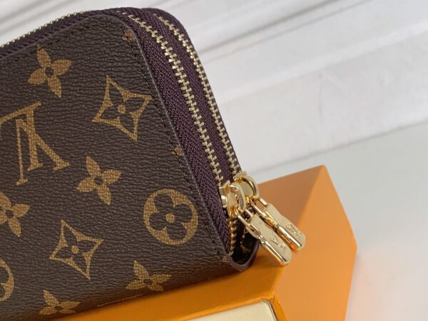 LOUIS VUITTON LONG DOUBLE ZIPPER WALLET MONOGRAM BROWN 19CM - Image 6