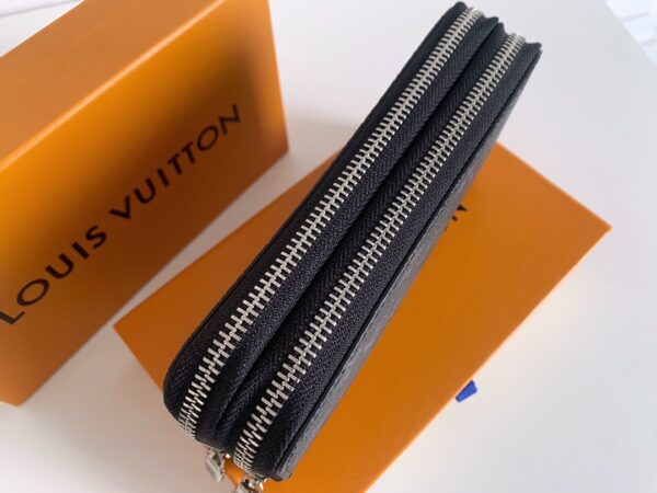 LOUIS VUITTON LONG DOUBLE ZIPPER WALLET MONOGRAM BLACK 19CM - Image 6