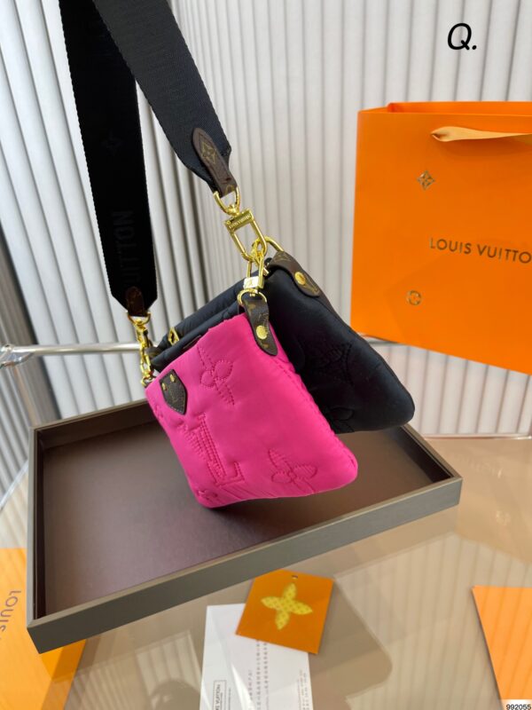 LOUIS VUITTON MAXI MULTI POCHETTE ACCESSOIRES BLACK PINK 25CM - Image 7