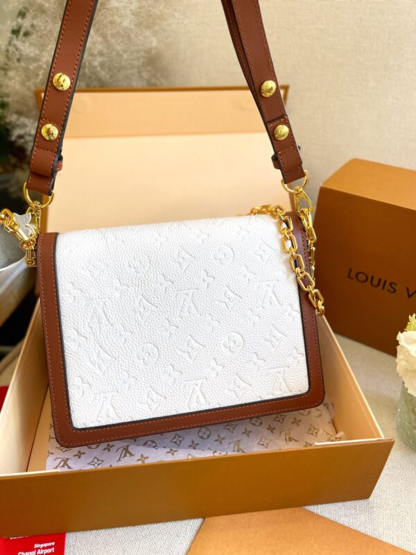 LOUIS VUITTON DAUPHINE 25CM WHITE AND BROWN M45959 - Image 6