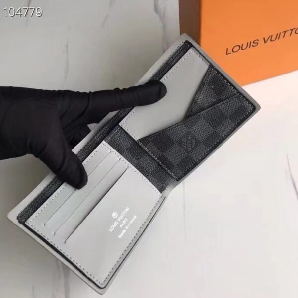 LOUIS VUITTON MULTIPLE WALLET DAMIER GRAPHITE BLACK AND GREY 11CM N64434 - Image 6