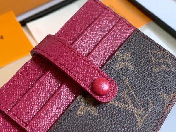 LOUIS VUITTON MULTI CARD HOLDER WALLETS DARK PINK 11CM M66532 - Image 5