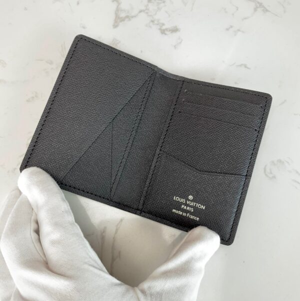 LOUIS VUITTON POCKET ORGANIZER MONOGRAM ECLIPSE CANVAS BLACK 11CM M61696 - Image 7