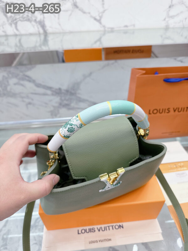 LOUIS VUITTON CAPUCINES GREEN 27CM M21639 - Image 7