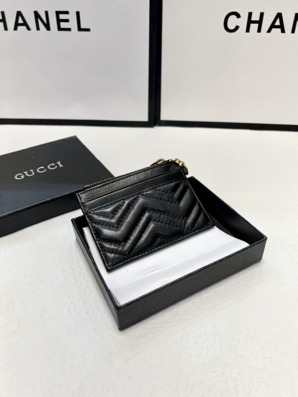 GUCCI GG MARMONT 2.0 QUILTED CARD HOLDER BLACK 10CM 221451F037015 - Image 8
