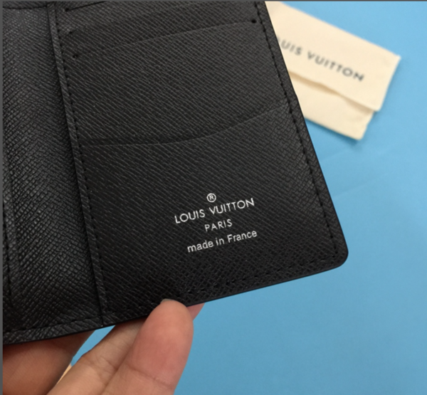 LOUIS VUITTON POCKET ORGANIZER EPI LEATHER BLACK 11CM M60642 - Image 7