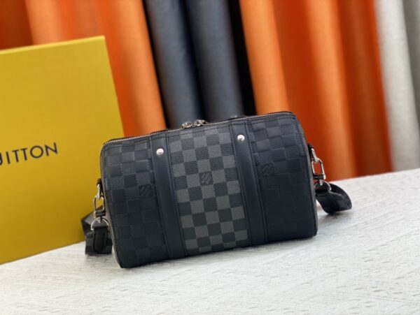 LOUIS VUITTON CITY KEEPALL BLACK GRAPHITE 27CM N40452 - Image 7