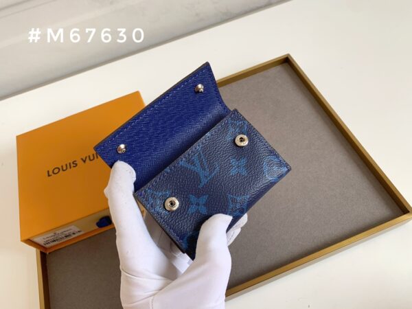 LOUIS VUITTON DISCOVERY COMPACT WALLET NAVY BLUE 9CM M67630 - Image 8