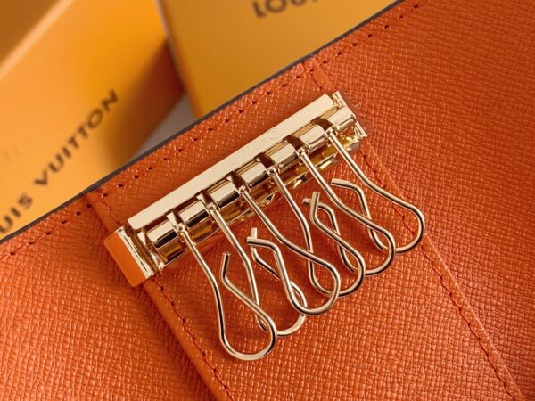 LOUIS VUITTON 6 KEY HOLDER BROWN AND ORANGE 10CM M62630 - Image 8