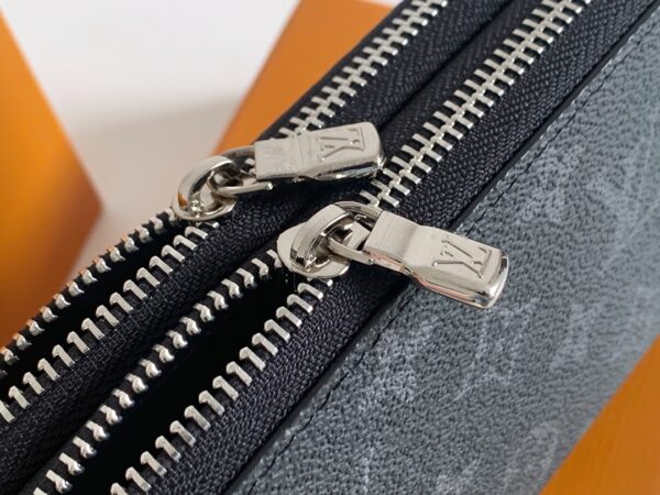 LOUIS VUITTON LONG DOUBLE ZIPPER WALLET MONOGRAM BLACK 19CM - Image 8