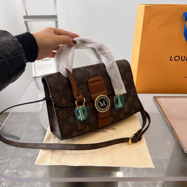 LOUIS VUITTON MONOGRAM BROWN BAG 25CM - Image 8