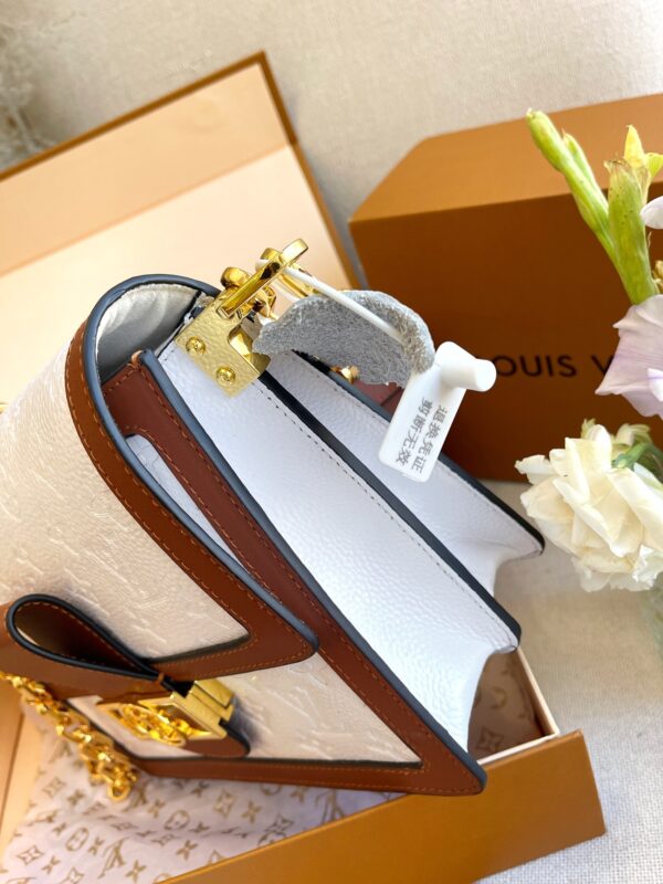 LOUIS VUITTON DAUPHINE 25CM WHITE AND BROWN M45959 - Image 8