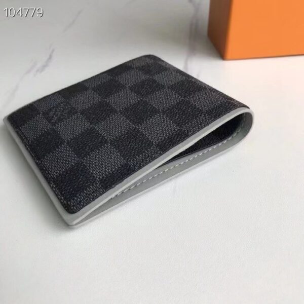 LOUIS VUITTON MULTIPLE WALLET DAMIER GRAPHITE BLACK AND GREY 11CM N64434 - Image 8