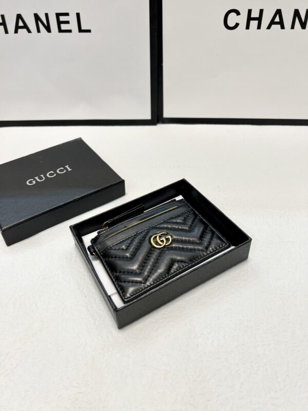 GUCCI GG MARMONT 2.0 QUILTED CARD HOLDER BLACK 10CM 221451F037015 - Image 9