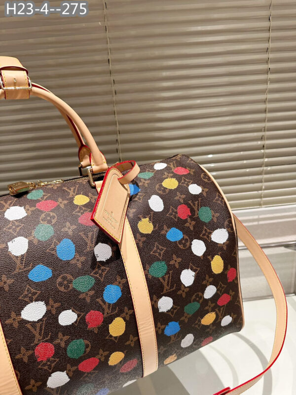 LOUIS VUITTON X YK BANDOULIÈRE KEEPALL 50 BROWN M46377 - Image 9
