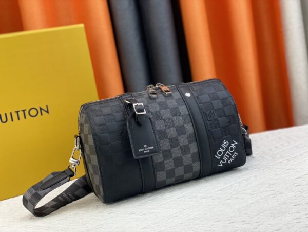 LOUIS VUITTON CITY KEEPALL BLACK GRAPHITE 27CM N40452 - Image 9