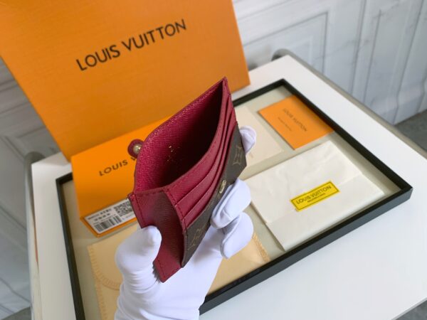 LOUIS VUITTON MULTI CARD HOLDER WALLETS DARK PINK 11CM M66532 - Image 7