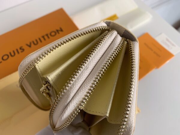 LOUIS VUITTON LONG DOUBLE ZIPPER WALLET DAMIER AZUR 19CM - Image 9