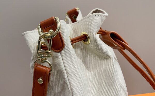 LOUIS VUITTON CANVAS BUCKET BAG BROWN 25CM - Image 5