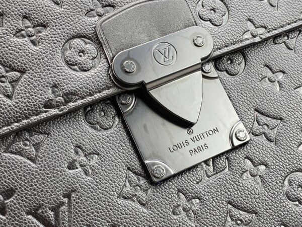 LOUIS VUITTON S LOCK BRIEFCASE BLACK 39CM M20835 - Image 3