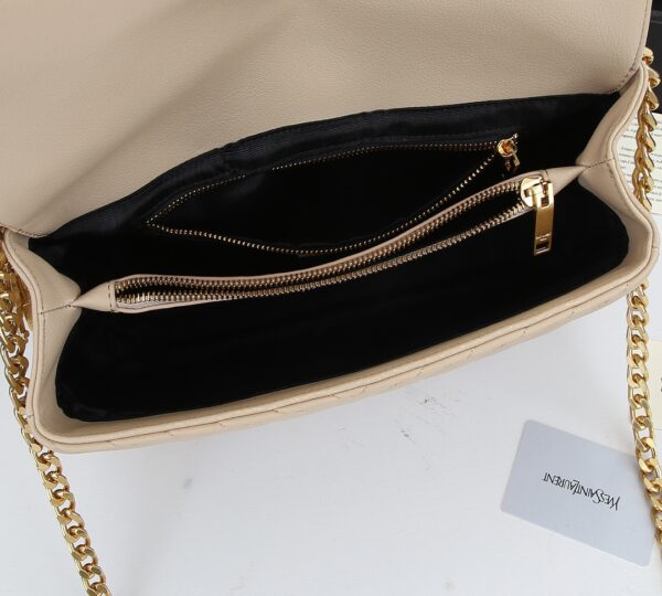 SAINT LAURENT COLLEGE LARGE CHAIN BAG BEIGE 25CM - Image 2