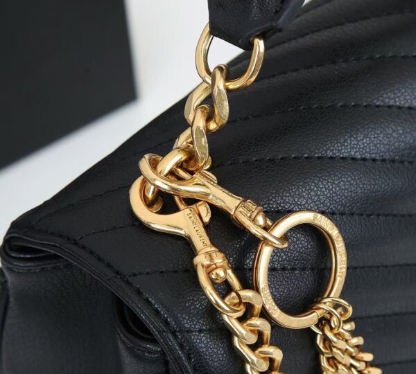 SAINT LAURENT COLLEGE LARGE CHAIN BAG BLACK 25CM 600278BRM071000 - Image 4