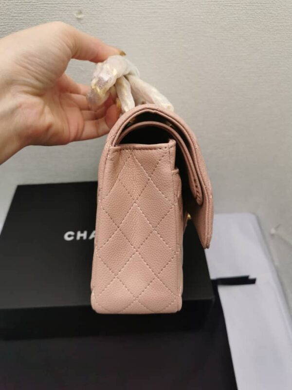 CHANEL CLASSIC MEDIUM FLAP BAG PINK AND GOLD 25CM - Image 3
