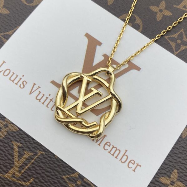 LOUIS VUITTON GARDEN LOUISE GOLD NECKLACE - Image 3