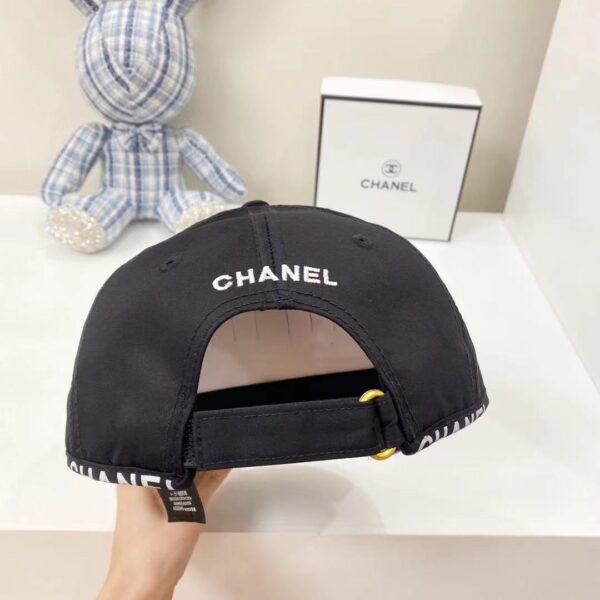 CHANEL CC COTTON BASEBALL CAP BLACK - Image 3