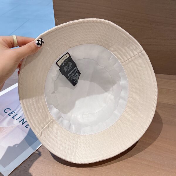 LOUIS VUITTON GG MONOGRAM BUCKET HAT WHITE - Image 2