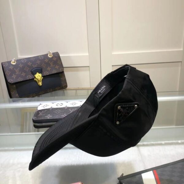 PRADA RENYLON BASEBALL CAP BLACK - Image 4